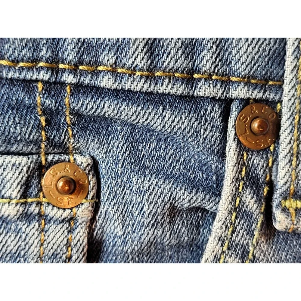 VTG Levi Mens Red‎ Tab Mid Wash 5 Pkt Jean 70's 80's Grunge Size 46X30